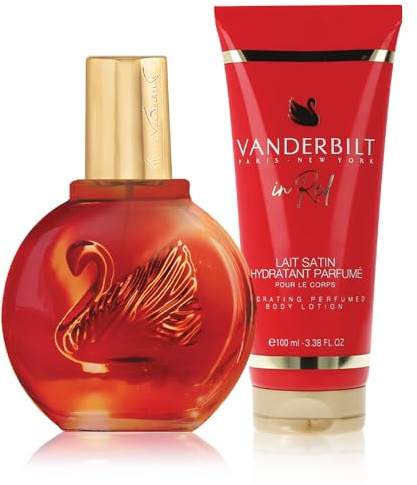 Gloria Vanderbilt In Red Geschenkset für Damen, Parfümspray, 100 ml und Körperlotion, 100 ml
