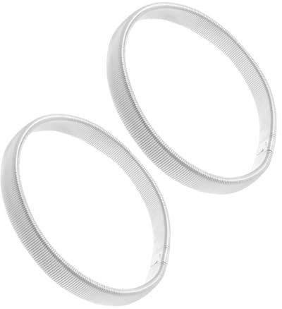 DEARMAMY 2st Armband Aus Metall Federarmreif Manschettenhalter Hemden Mit Armstrumpfbändern Herren Armband Manschettenarmbänder Für Herren Männer Armbinde Stretch-armband Hemdärmel Silver