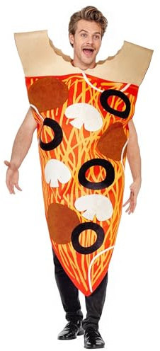 Maskworld Angebissene Pizza Kostüm - Einheitsgröße - Verkleidung Karneval & Motto-Party