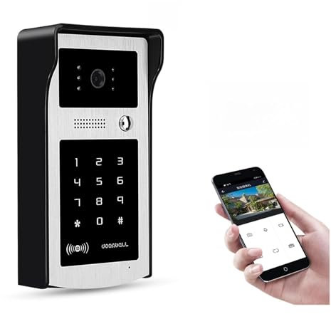 Citofono senza fili Videocitofono Tuya Videocitofono Wireless Intercom System Home 1080P HD Videocitofono digitale con tastiera con codice RFID APP Sblocco per affari/uffici/hotel