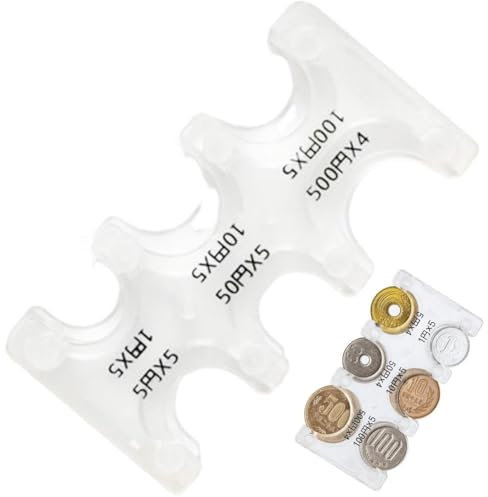 AMOYER Porte-Monnaie Japonais en Yen, Organisateur De Pièces en Plastique Jpy avec 6 Fentes, Étui Rigide De Portable, Distributeur De Pièces De Monnaie en Yen