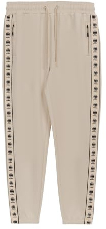 PITBULL Herren Jogginghose Bequeme Männer Trainingshose Powers Sportliches Hosen mit Streifen Joggen Sweatpants Old School Stil L
