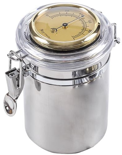 BEAHING Cigar Humidor, Pipe Tobacco Storage Jar, Stainless Steel Cigar Humidor with Hygrometer & Humidifier, for Home