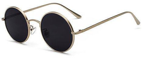 Hviomru Kleine Runde Sonnenbrille Hippie Kreis Brille Metallfarben für Damen Herren