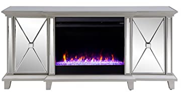 TVAFEDS TV Stand Cabinet 62 inches TV cabinet Mirrored Fireplace Media Console foar Living Room