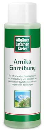 Allgäuer Latschenkiefer Arnika Einreibung - 500 ml - mit original Allgäuer Latschenkiefernöl & Arnikaextrakt - erfrischende Pflege für Massage und Einreibung