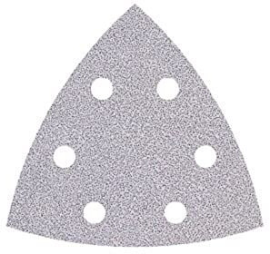 wolfcraft 5 Haft-Schleifblätter für Farbe und Lack, 95 mm I 1162000 I Körnung 80 I Schleifpapier für Delta-Schleifer I universell einsetzbar, hohe Standzeit