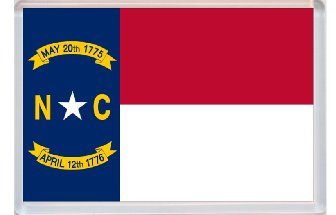 North Carolina - USA State Flag - United States of America - Jumbo Fridge Magnet
