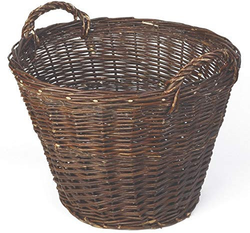 WEIDENPROFI Weidenkorb, Erntekorb aus Weide, rund mit Henkel, ca. Ø 50 cm x 33 cm hoch