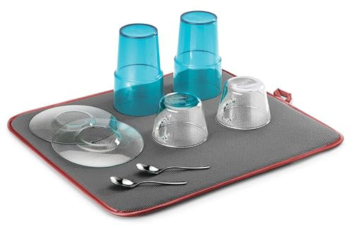 Metaltex Softex Tapete Escurridor Microfibra 40x45cm Rojo, 40 x 45 x 1 cm