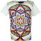 GURU SHOP Mirror T-Shirt - Mandala/Weiß, Herren, Baumwolle, Size:M