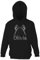 Varsany Gymnastik-Kapuzenpullover für Mädchen, Spiegel-Design, perfekt für Ballett, Tanz, Gymnastikgeschenk, Schwarz , 9 - 10 Jahre