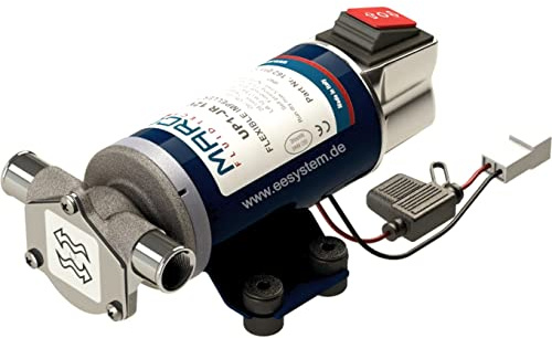 Marco UP1-JR Impellerpumpe 28 l/min mit integriertem on/off Schalter reversibel 28 l/min 12V Transferpumpe Bootspumpe Ballastpumpe Selbstansaugende Elektropumpe für Wasser