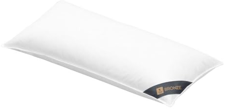 Spessarttraum Daunenkissen 40x80 cm Bronze | 3-Kammer Kopfkissen | Allergiker geeignet (Nomite) | Oeko-TEX | Made in Germany | weiß