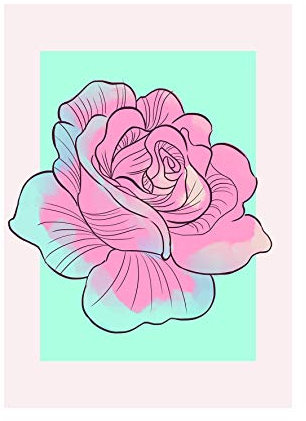 Disney Wandbild von Komar | Cinderella Rose | Kinderzimmer, Babyzimmer, Dekoration, Kunstdruck | Größe 50x70cm (Breite x Höhe) | ohne Rahmen | WB019-50x70