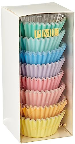 PME Lot de 100 caissettes à cupcakes avec doublure en aluminium Couleurs pastel