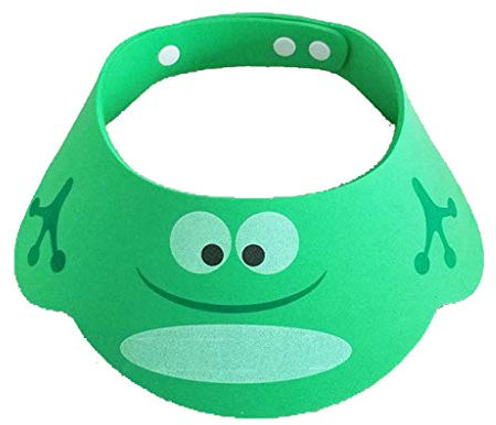 HomeDecTime Shampoo Cap Augenschutz Dusche Badeschutz Kappen Hut für Baby Kinder - Grün, 40-55cm