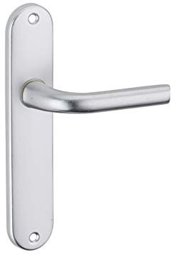 Thirard SERRURERIE DE PICARDIE - Ensemble de Poignées pour Porte Intérieure Leto - Aluminium - Usage Pratique - Design Élégant - Entr'axes 165 mm - Finition Argent - Gris