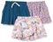 Amazon Essentials Mädchen Strickröcke Mit Elastischem Bund Und Integrierten, Atmungsaktiven Shorts, 3er-Pack, Marineblau Floral, 11-12 Jahre