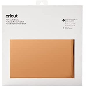 Cricut Transfer Folie | Roségold | 30,5 cm x 30,5 cm (12 x 12) | 8 Blätter | Zur Verwendung mit allen Cricut -Schneidmaschinen. Benötigt Folientransferwerkzeug.