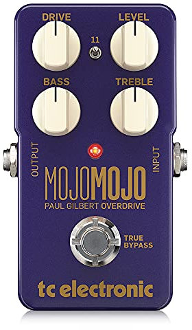 TC Electronic MOJOMOJO PAUL GILBERT EDITION Speziell modifiziertes MOJOMOJO OVERDRIVE-Pedal, entwickelt in Zusammenarbeit mit Paul Gilbert, mit zusätzlichem Gain-Mod-Schalter, hohem Headroom und präzisen Bedienelementen