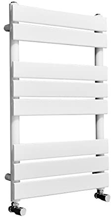 Warmehaus Toallero calefactable para baño, diseño de escalera, 800 x 500 mm, color blanco