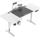pro.tec Höhenverstellbarer Tisch Oxnard 160 x 75 cm elektrisch Schreibtisch mit Memory-Funktion Arbeitstisch bis 80 kg Computertisch mit Getränkehalter Kopfhörerhaken Aluminiumgestell Weiß