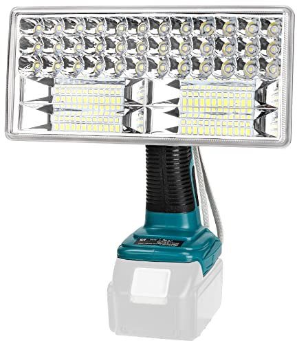 Taingwei Lampe LED sans fil 4200lm compatible avec batterie au lithium Makita 18V LXT, lampe de travail 40W pour camping, réparation de voiture, éclairage d'urgence et de chantier