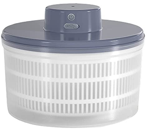 SHAPOKY Ensalada eléctrica -Lechuga Vegetal Secador, USB recargable, Lechuga de secado rápido Material Bowl