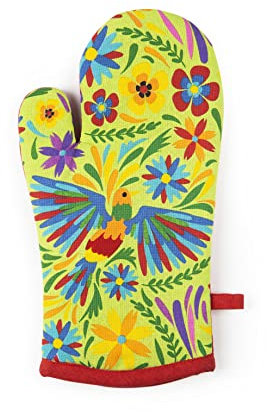 Excelsa Mexican Flowers Oven Glove, One Size, Lining 100% Cotton, Polyester Padding