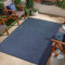 Jimri In- & Outdoor Teppich - Wetterfester Teppich für Balkon, Terrasse, Garten, Wohnzimmer, Küche - Strapazierfähiger Bodenteppich, Widersteht UV-Strahlen & Wasser - Größe 200 x 280 cm, Blau