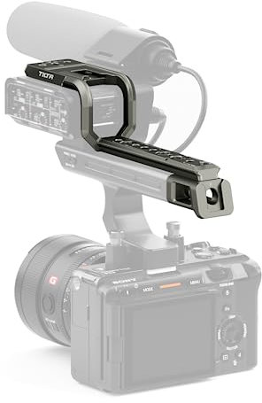 Tilta FX3 FX30 XLR Griffverlängerungshalterung kompatibel mit Sony FX30 FX3, mit 1/4-Zoll-20 und 3/8-Zoll-16-Gewinde, Kaltschuh-Nato-Schiene, leicht und langlebig, Titangrau, TA-T13-XLR-TG