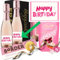 Birthday Presents for Women, Pink Mini Prosecco Rose Wine Gift Set, Unique Birthday Presents for Her - Mum, Sister, Female Best Friend