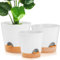 GARDIFE Macetas de 10/9/8 pulgadas, macetas para plantas de interior, maceta de riego automático, macetas de flores, color blanco