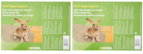 Kerbl Tapis en Chanvre pour Rongeur 40 x 25 cm (Lot de 2)