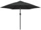KRHINO Sonnenschutz Balkon, Sonnenschirm mit LED-Leuchten und Stahlmast 300 cm Anthrazit UV-beständigem Polyester Patioschirm Gartenschirm Terrassenschirm Tischschirm Martkschirm
