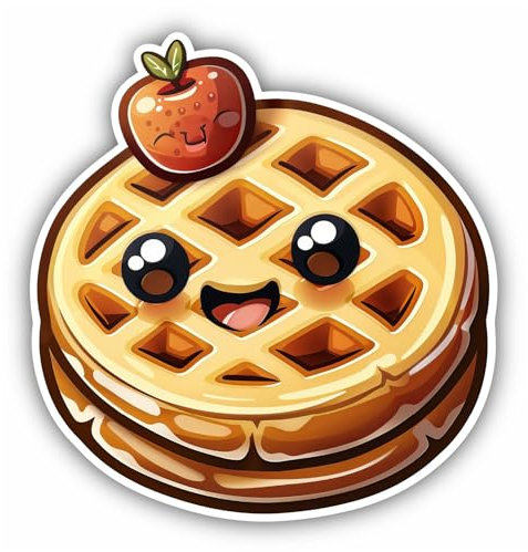 Samunshi® Süße Kawaii Waffel Aufkleber Anime Lecker Car Decal Sticker für Mofa Fahrrad Roller oder Auto Sticker Fahrrad Mtb Mountainbike Rennrad Comic Cartoon Retro Sticker 14x15cm