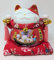 Spardose mit chinesischer Katze, Glücksbringer mit rotem Kissen, 20 cm hoch, chinesisches Neujahrsgeschenk für Freunde und Familie, Spardose für Kinder