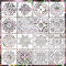 Ymapinc 16 Stück Textilgestaltung Schablonen Set Mandala Schablonen Wiederverwendbare Schablone Blumen Schablone Laserschnitt Malschablone für DIY Handwerk Scrapbooking Malen,15x15cm
