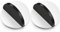 Hotop Self-Adhesive Floor Door Stoppers Oval Stainless Steel Door Stop Mounted Half Moon Wall Protector with Glues for Hard Floor Glass(White,2 Pcs)