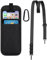 DOB SECHS Phone Sock, Phone Pouch with Carabiner, Lanyard, for Hiking & Travelling, Fits Phones up to 6.9 Inches,Black