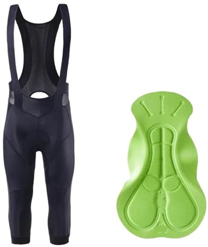 Salopette Ciclismo Uomo Pantaloncini con bretelle da ciclismo da uomo Pantaloni 3/4 Calzamaglia da bicicletta Abbigliamento da bici da strada professionale Bretelle da equitazione 6 ore di guida a lun