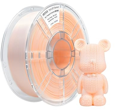 iBOSS PLA+ Filament 1,75 mm, 3D-Druckerfilament, Genauigkeit + / - 0,02 mm, 1 kg Spule (2,2 Pfund) für die meisten FDM-Drucker, Seidenverlauf orange und weiß