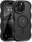 Pepmune Magnetic for iPhone 15 Pro Max Case [Compatible with Magsafe] Translucent Matte Cute Curly Wave Frame Phone Case,Soft TPU Bumper Slim Fit Shockproof Protective Cover for Men Women-Black