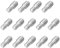 sourcing map Doppelend-Gewindebolzen, M4 x 6 mm auf M5 x 6 mm, 14 Stück, 304 Edelstahl, Gewindereduzierer, Adapter für Möbel, Maschinen, Montagebefestigung