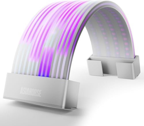 AsiaHorse ARGB LED Lichtstreifen Abdeckungsset für Netzteil Verlängerungskabel 3 * 8Pin 25,5 cm 5V3Pin 108 LEDs 20.000 Stunden Lebensdauer, Kompatibel mit Asus Aura, ASRock, GIGABYTE, MSI