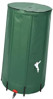 FewNvWa Regentonne Zum Falten, Wasserbehälter Aus PVC mit Überlauf Set, Regenwasserspeicher, Mehrfarbig, 100l