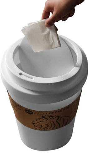 Jlobnyiun Poubelles, Poubelle Avec Couvercle Basculant, Conteneur Silencieux Avec Panier De Rangement Grande Capacité Pour Salle De Bain Dortoir WC Et Extérieur