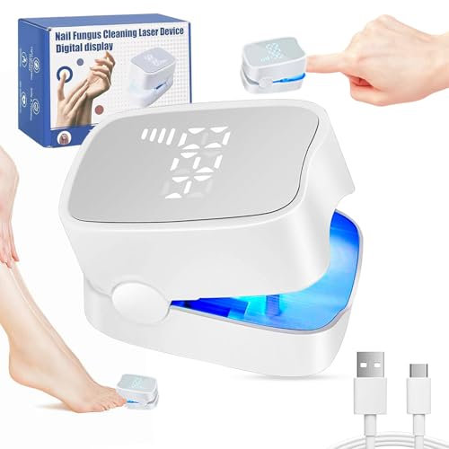 Upgrade Nagelpilz Laser Gerät, Nagelpilz Kaltlasertherapie, Laser Nagelpilz mit Zeitanzeige, Wiederaufladbares Kalte Laser Therapie, Lasergerät Gegen Nagelpilz, Für Finger und Fußnägel