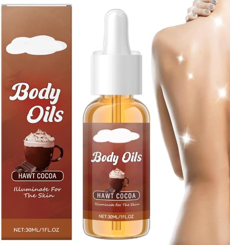 Neue Body Drops–Wählen Sie Ihren Lieblingsduft,Feuchtigkeitsspendendes Körperöl,Pflegen Und Befeuchten Sie Ihre Haut,Natürliche Inhaltsstoffe,Natürliche Duftstoffe,Ätherische Körperöle (Kakao)